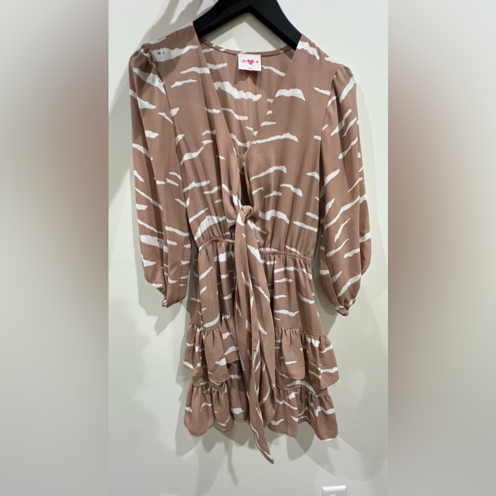 Buddy love tiger print dress in pink size xs